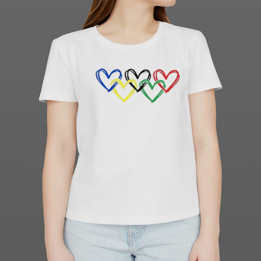 2024 Paris Olympics Heart Colors T-Shirt