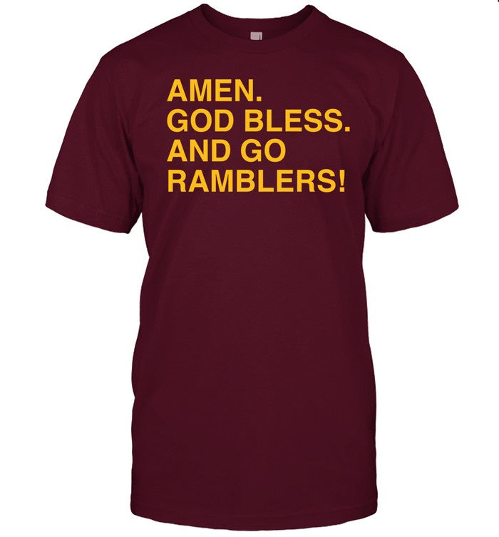 Limited Amen God Bless And Go Ramblers Shirt