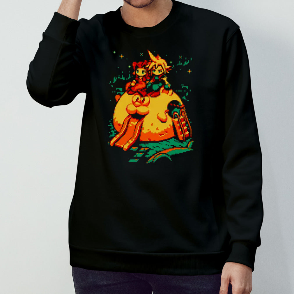 Aerith Gainsborough and Cloud Strife Evergreen Park shirts