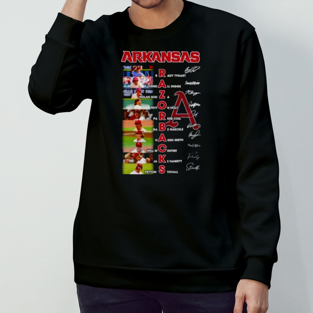 Arkansas Razorbacks Baseball Team Players Signatures Shirt