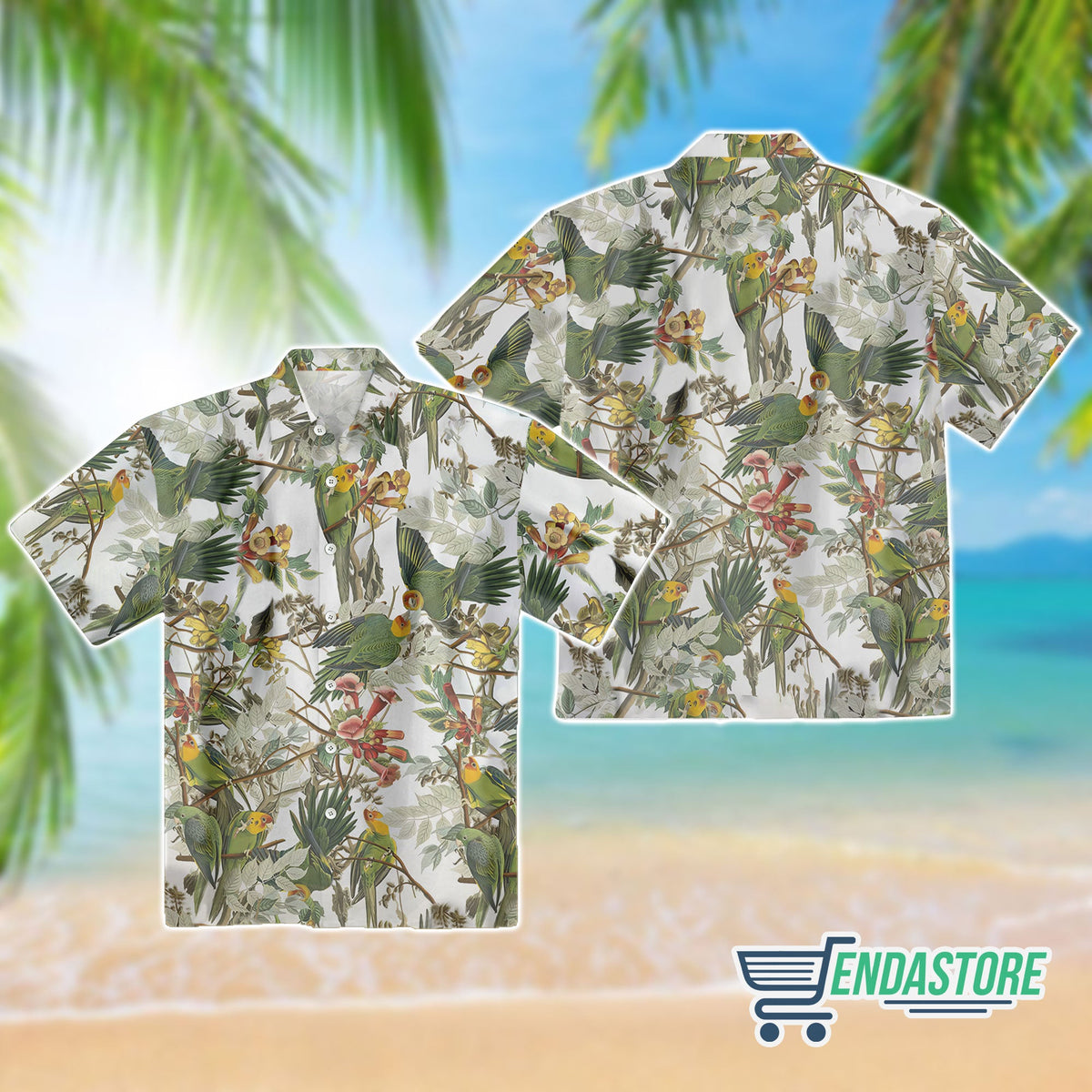 Audubon Carolina Parrot Hawaiian Shirt
