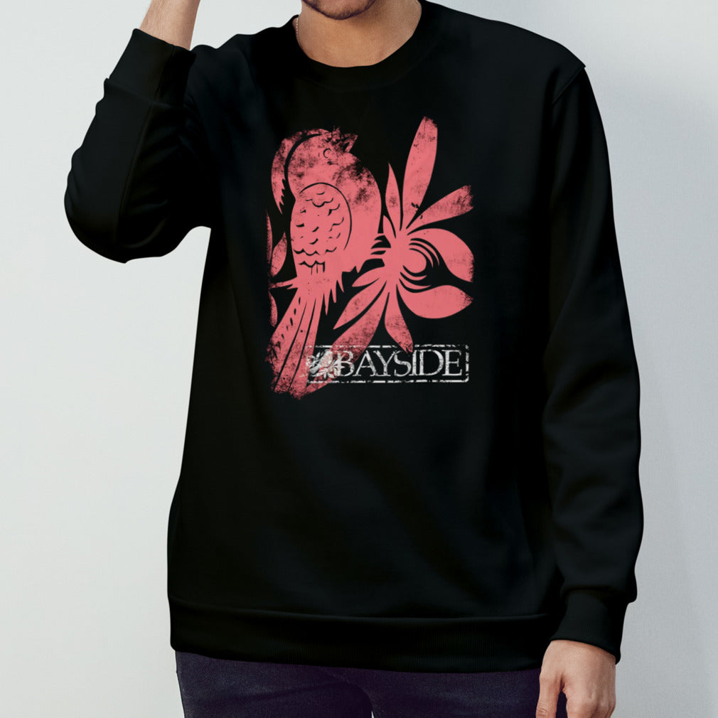 Bayside Merch Pink Bird Logo Black Sweat shirts