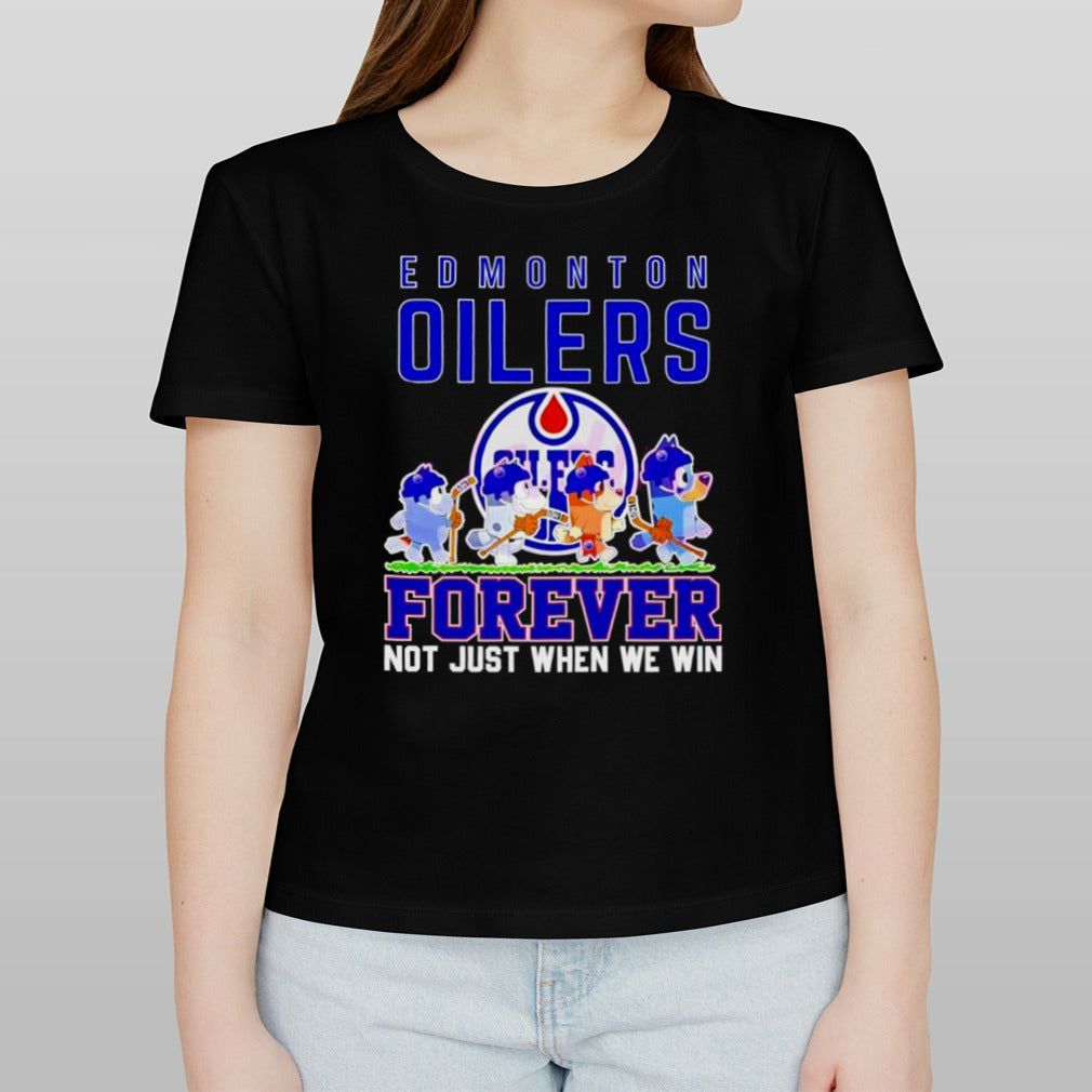 Bluey Walking Oilers Forever Not Just When We Win Shirt