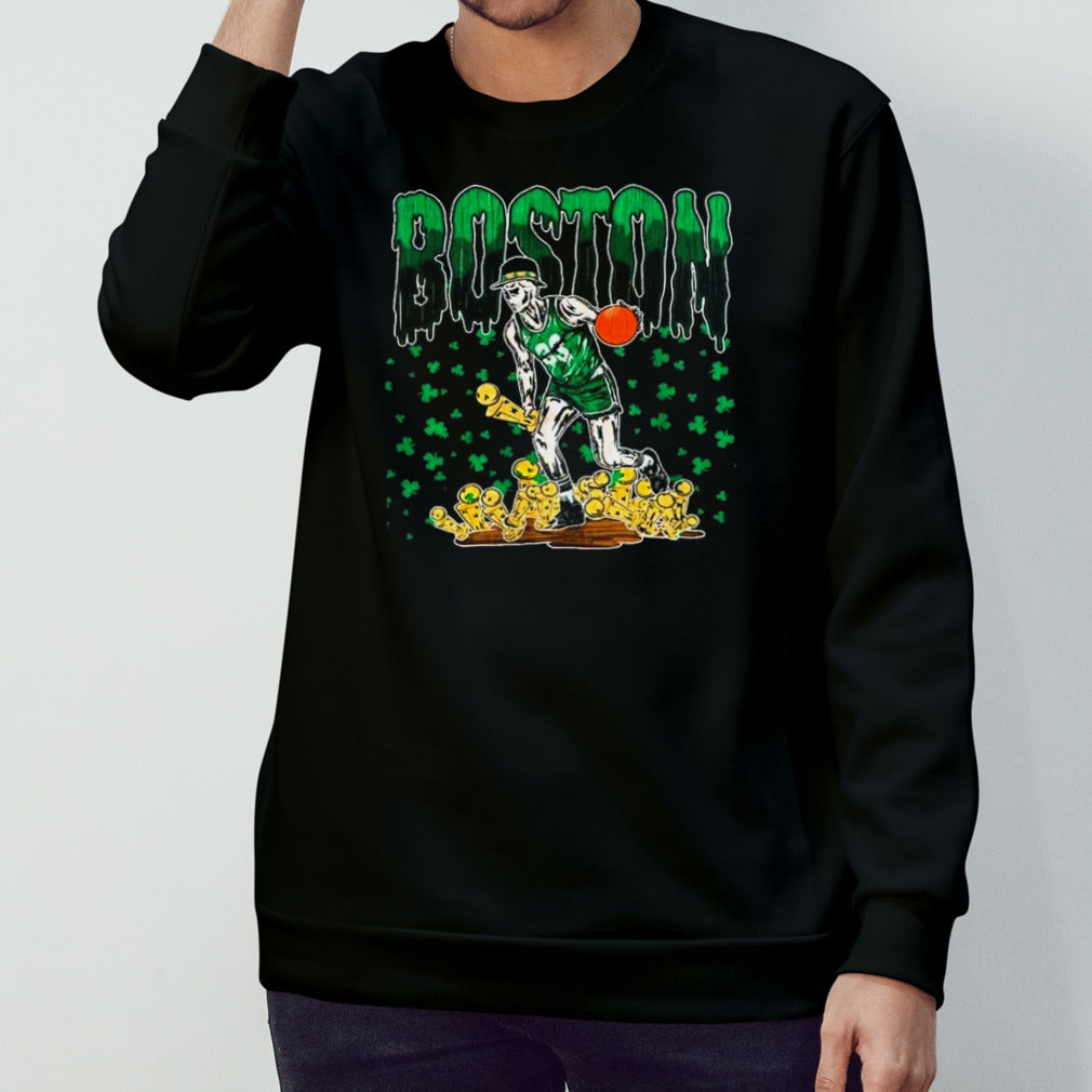 Boston Celtics Skeleton Basketball Wicked Weaves T-shirts
