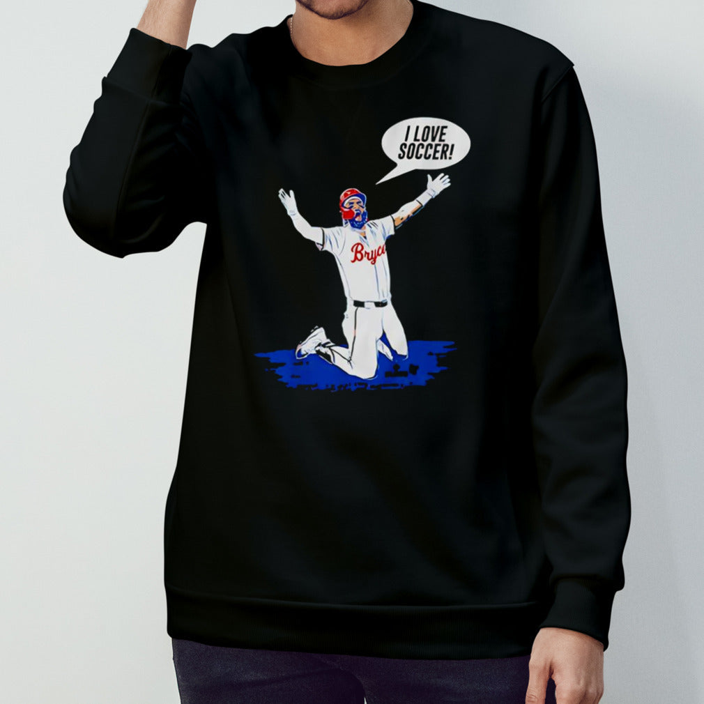 Bryce Harper goal celebration i love soccer shirt