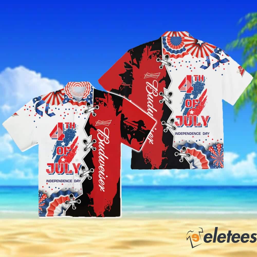 Budweiser 4th Of July Hawaiian Shirt