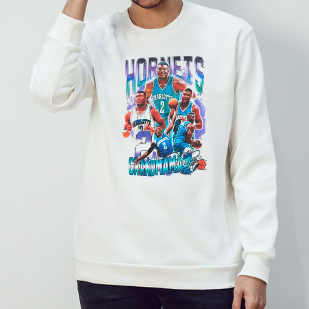 Charlotte Hornets Larry Johnson grandmama shirts