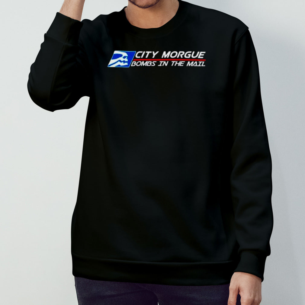 City morgue bombs in the mail logo shirts