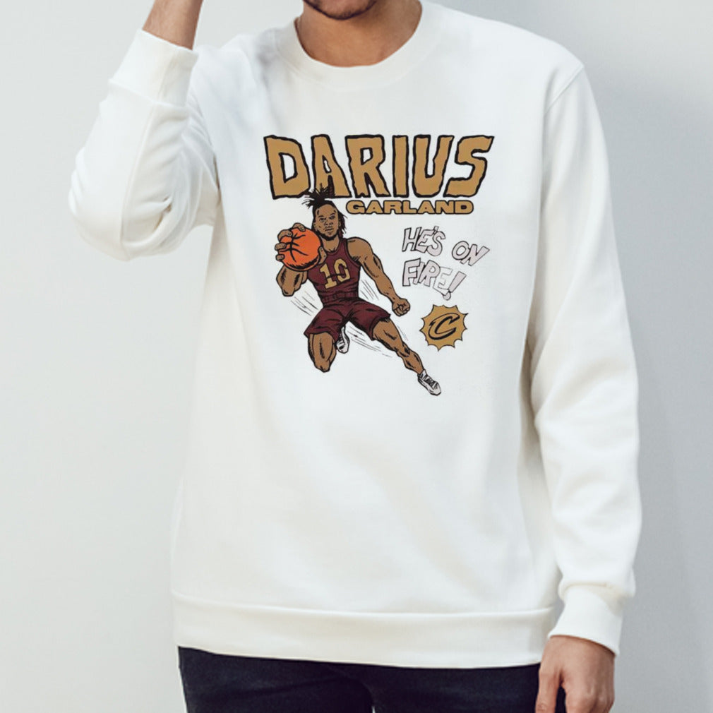 Cleveland Cavaliers Darius Garland he’s on fire comic book shirt