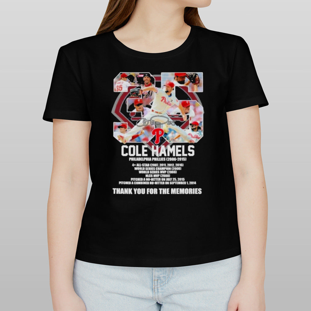 Cole Hamels Philadelphia Phillies Baseball Team Thank You T-Shirt