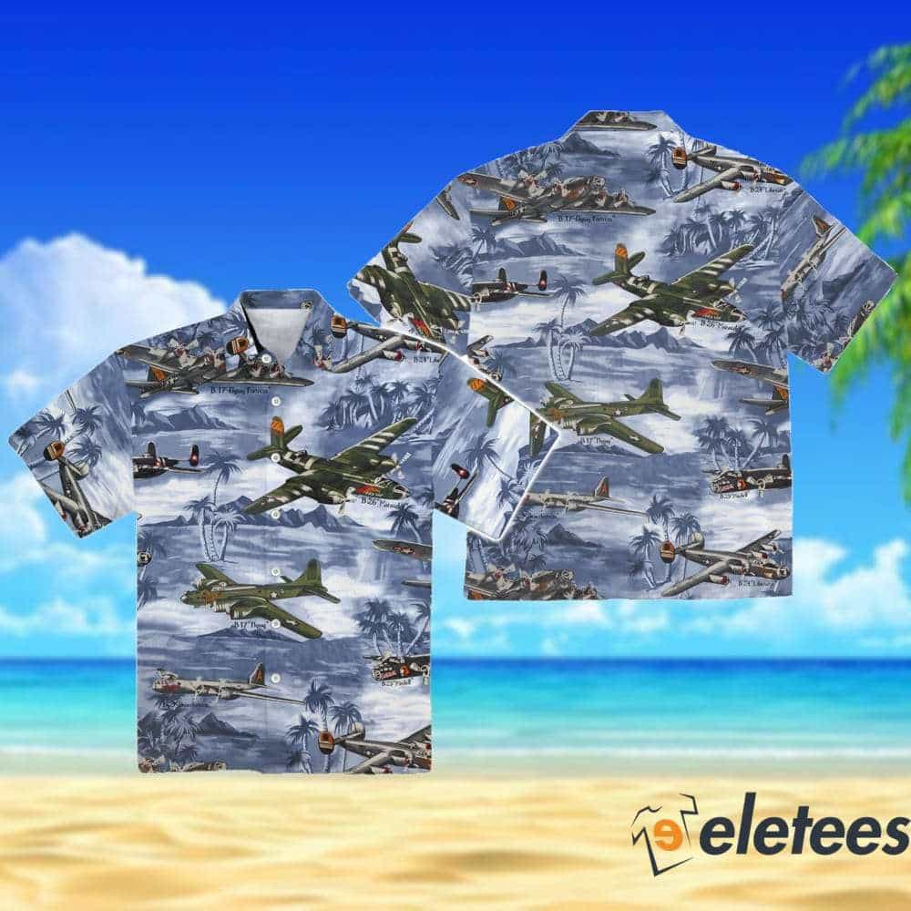 Fighter Bomber Airplanes Hawaiian Shirt