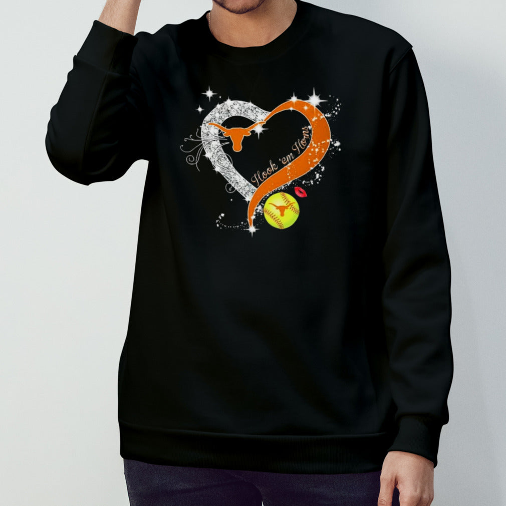 Heart Diamonds Texas Longhorns Softball Hook ’em Horns Shirt