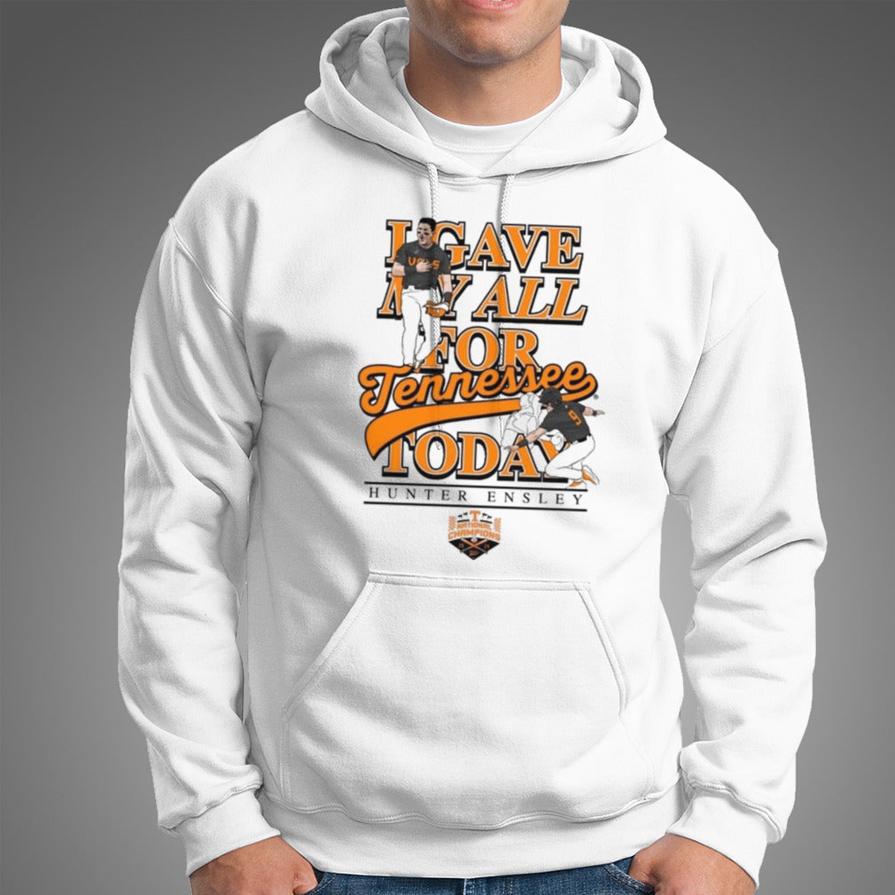 Hunter Ensley Give My All For Tennessee Today T-shirt