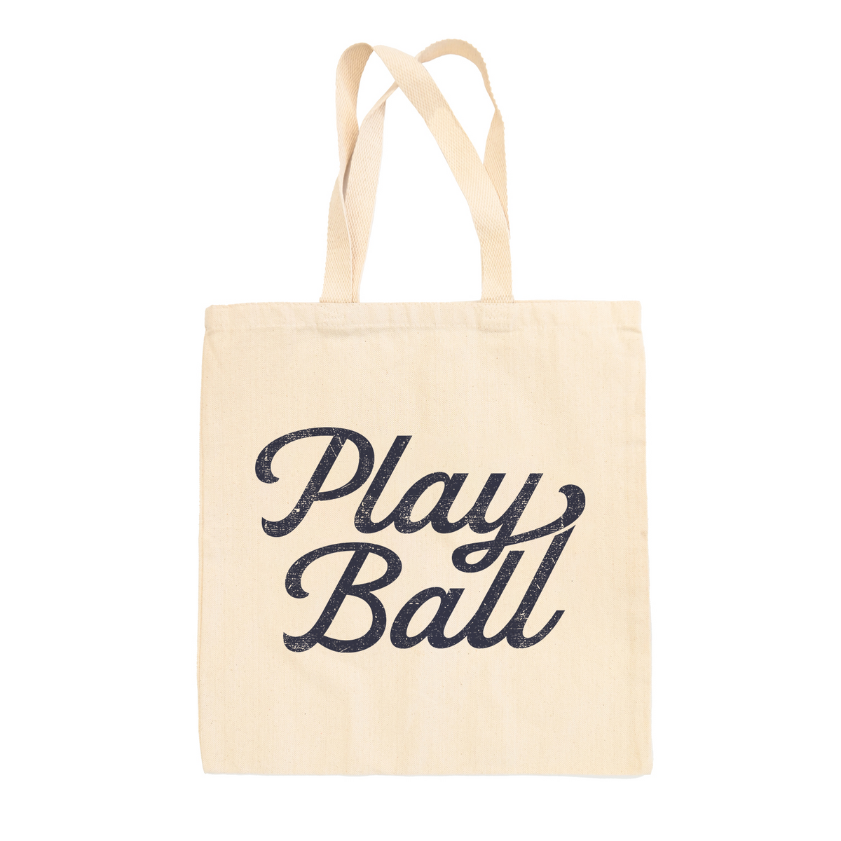 Play Ball Vintage Script Tote Bag