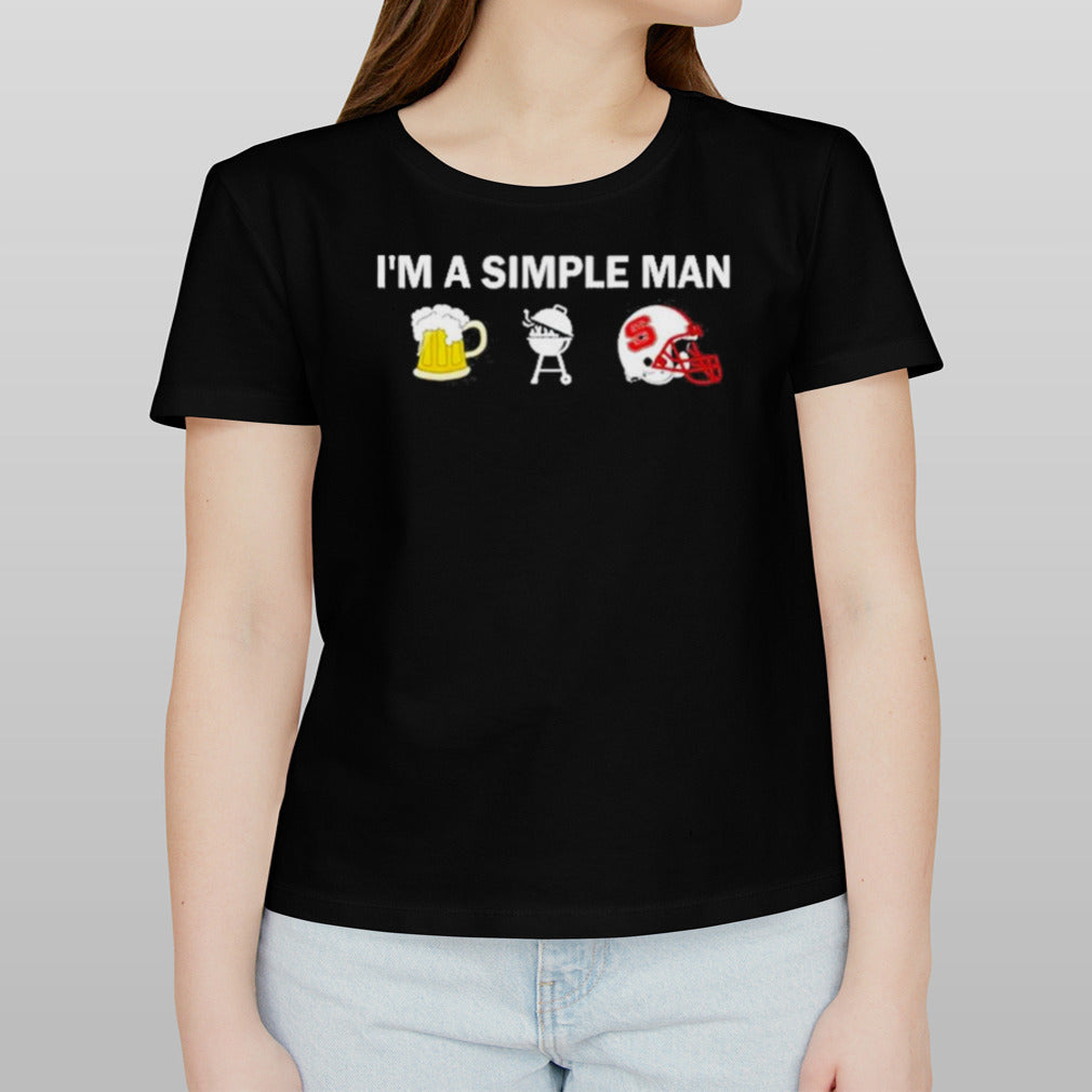 I’m A Simple Man I Like Beer BBQ And NC State Wolfpack Shirt