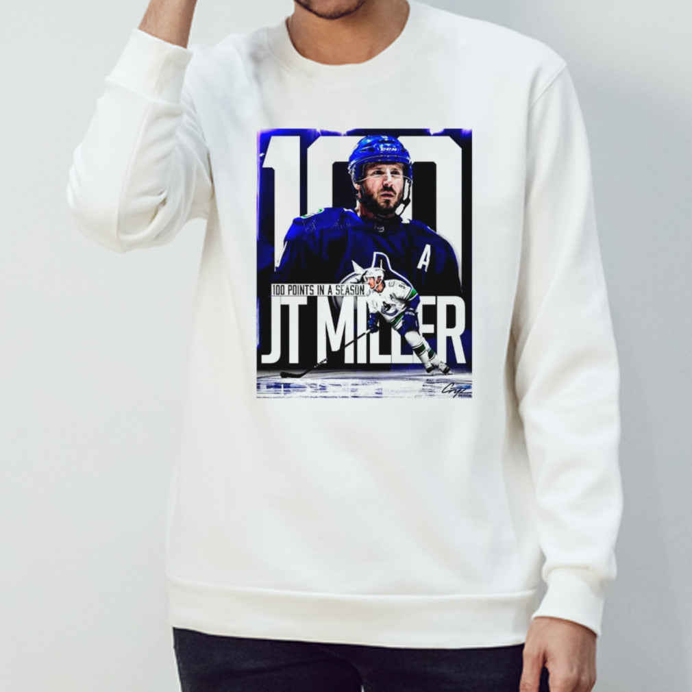 Js. Ts. Miller Vancouver Canucks 100 points in a season shirts