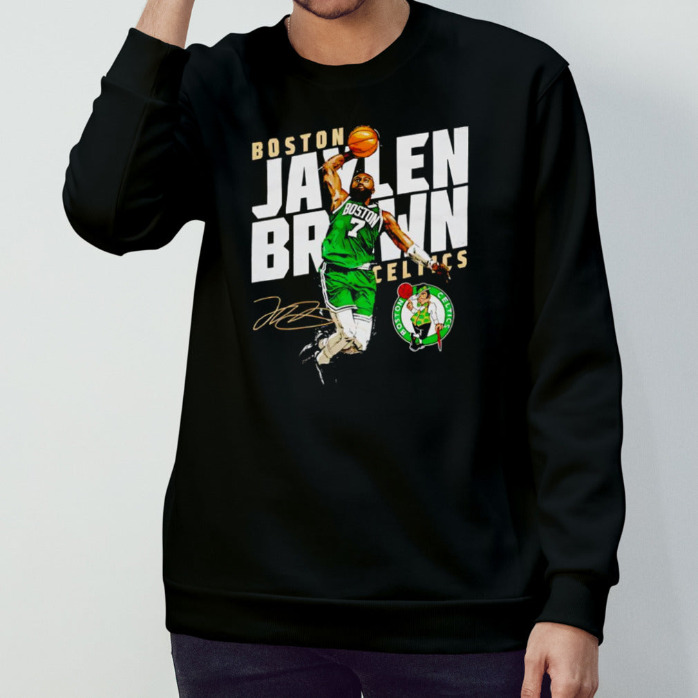 Jaylen Brown Boston Celtics slant signature shirt