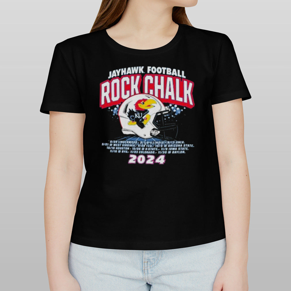 Kansas Football Rock Chalk Schedule 2024 shirt