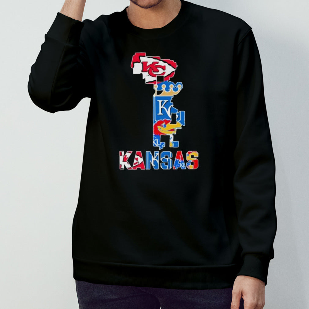 Kansas Map Sports Team Logo Shirt