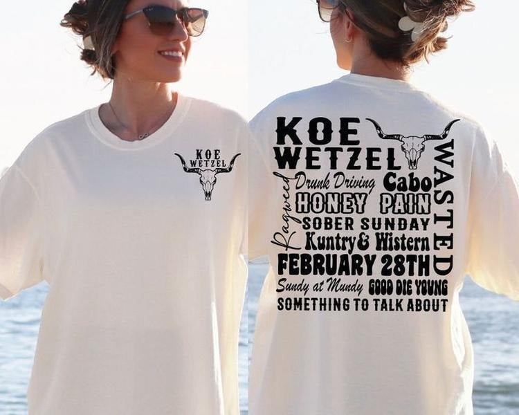 Koe Wetzel Songs tshirt,Koe Wetzel Shirt, Koe tshirt