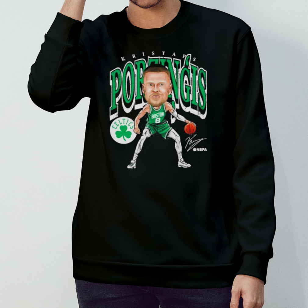 Kristaps Porzingis Boston Celtics Cartoon 2024 Shirt