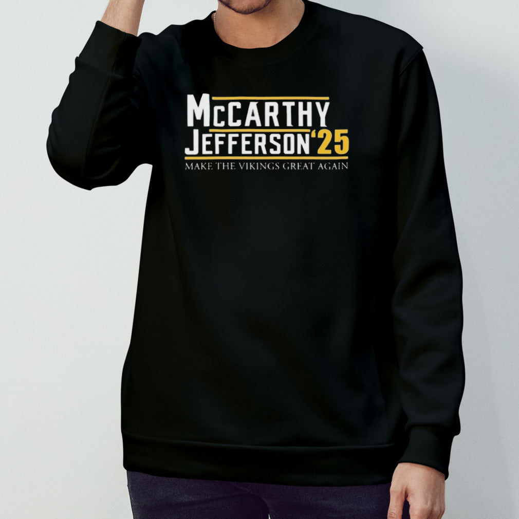 Mccarthy Jefferson 2025 Make The Vikings Great Again Shirts