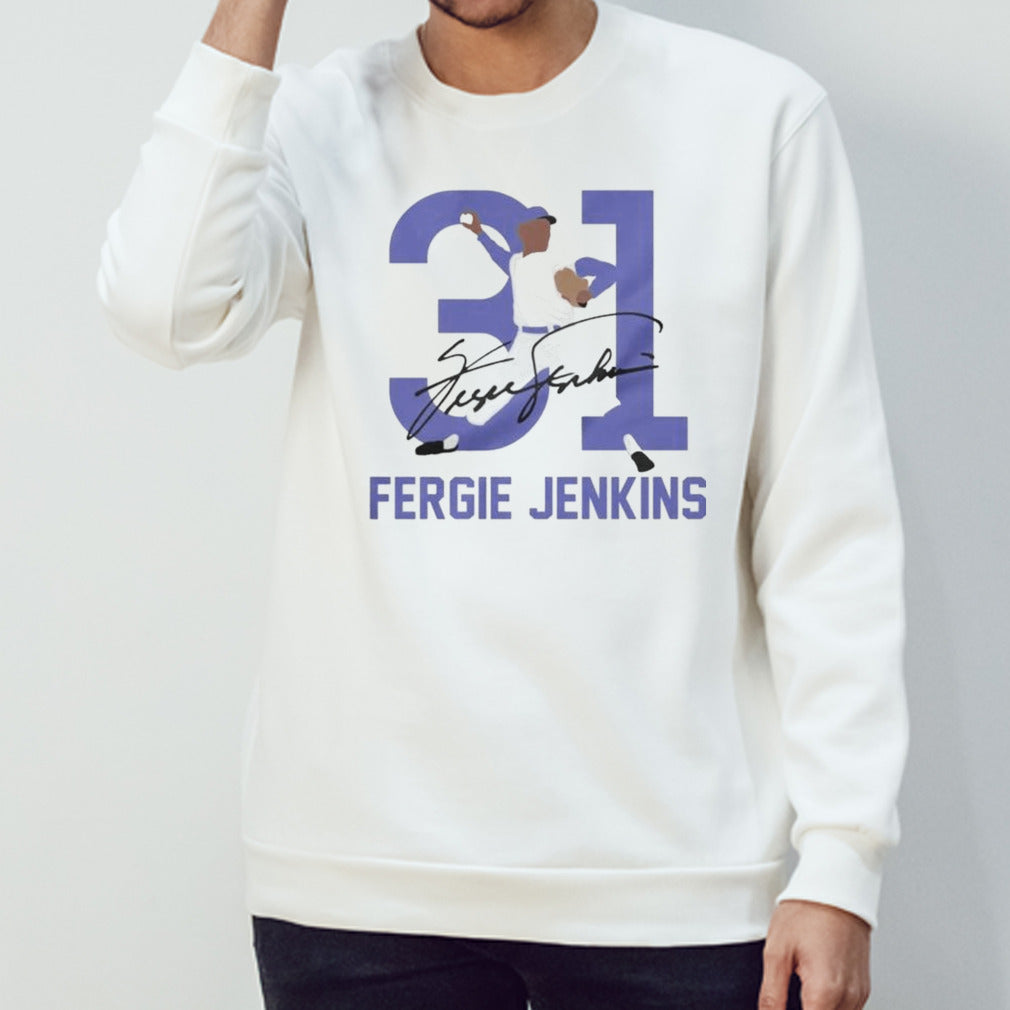 Mens’s Teambrown Fergie Jenkins Baseball Signature T-shirts