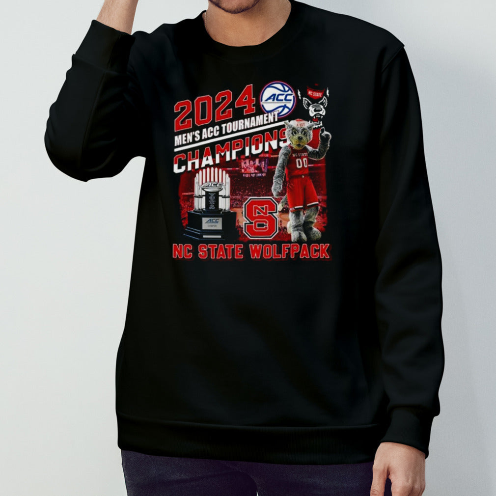 Nc State Wolfpack Mascot 2024 Mens’s ACC Tournament Champions Shirts