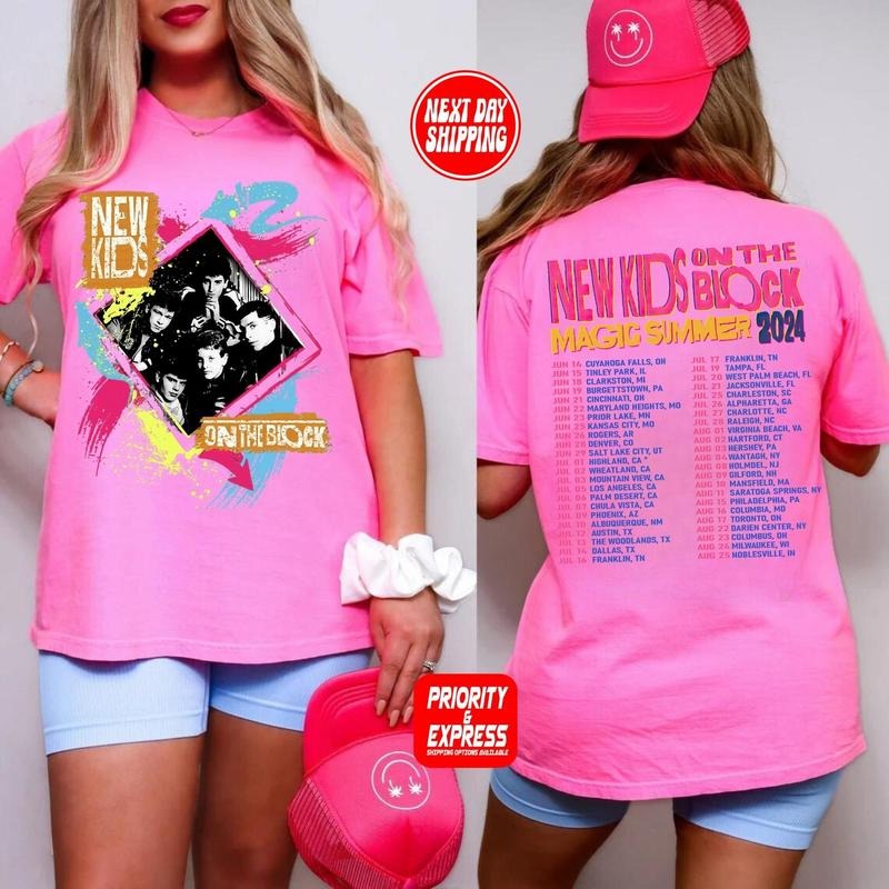 New On The Block TShirt, Retro Band Tee, Old School Boy Band, Pop Band Shirt, NKOTB Shirt, Summer Carnival 2024