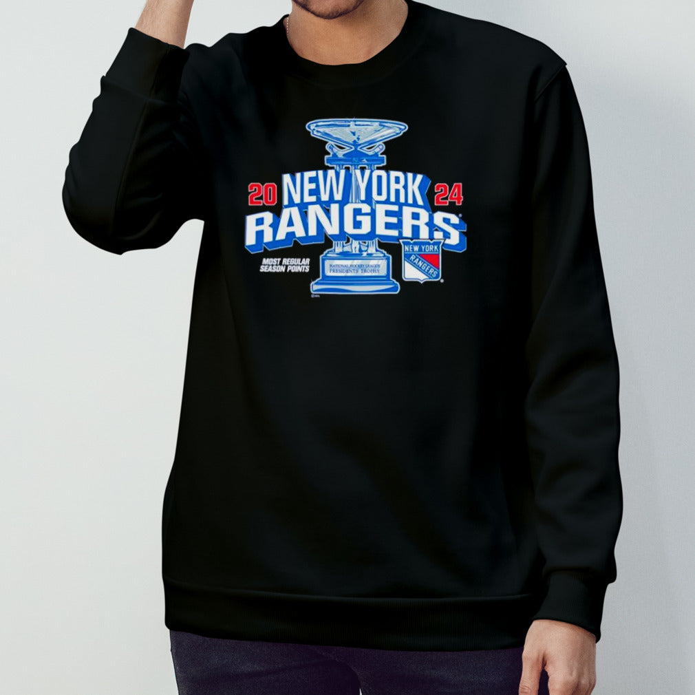 New York Rangers 2024 Most regular season points Presidents shirts