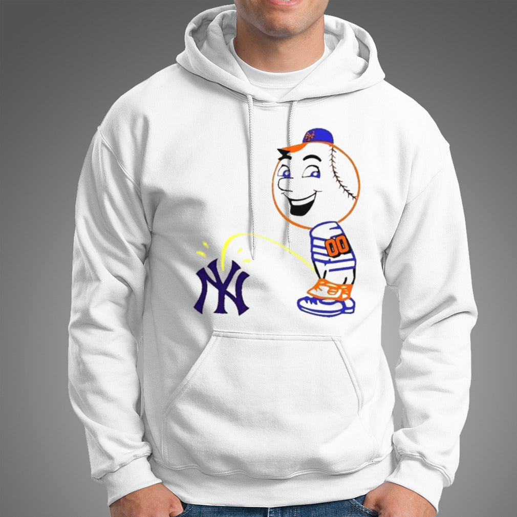 New york mets Mr. Met Pee On New York Yankees shirt