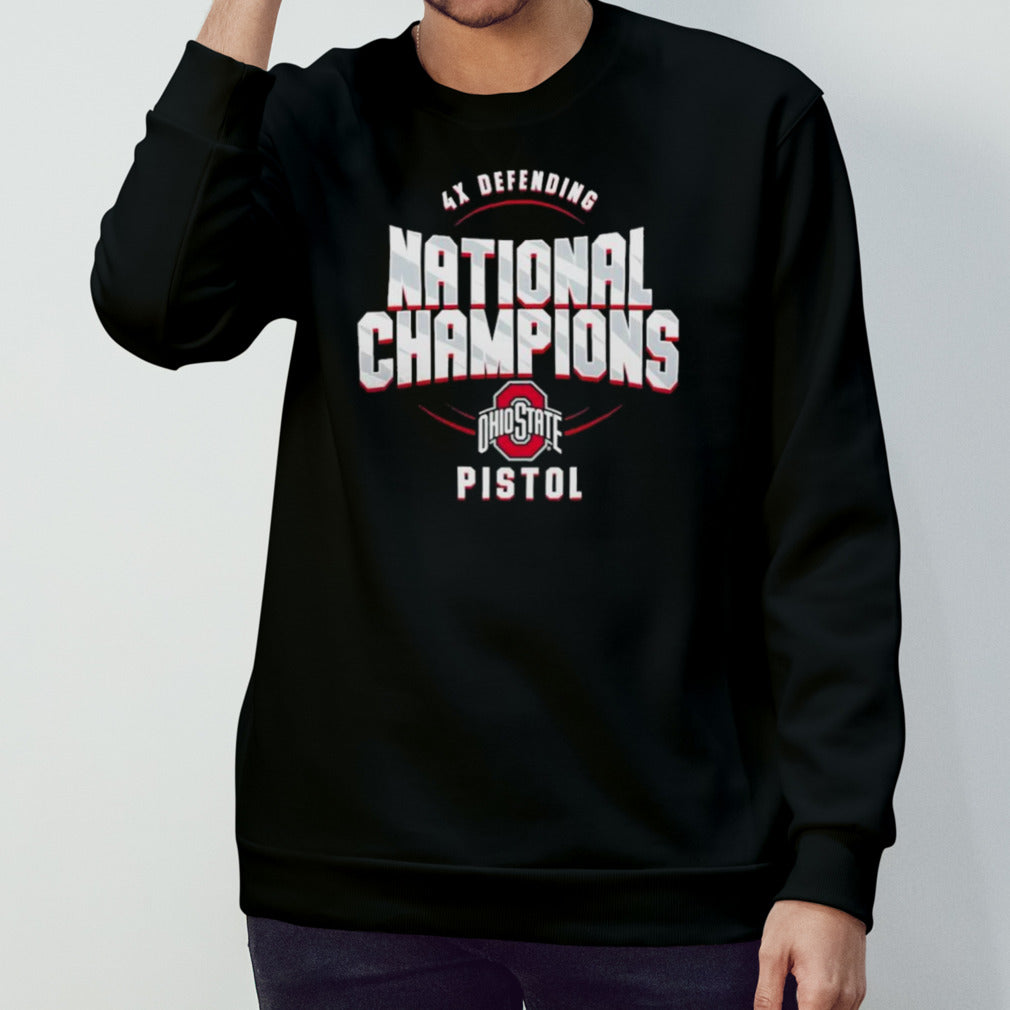 Ohio State Buckeyes Pistol 4x Defending National Champions T-shirts