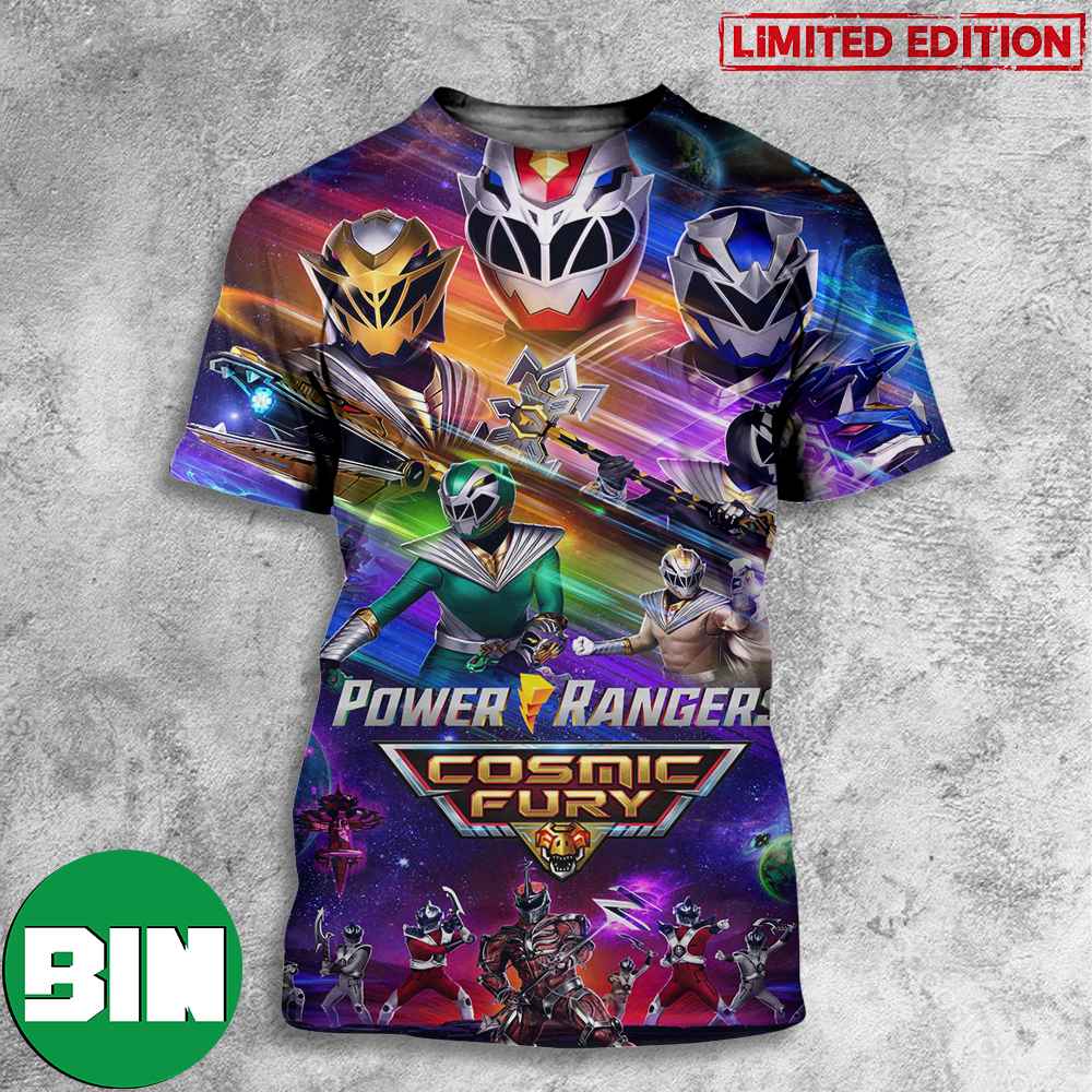 Power Rangers Cosmic Fury 3D T-Shirt 9183s
