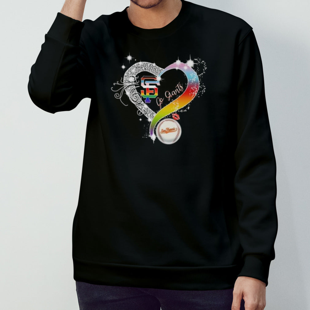 San Francisco Giants Go Giants Heart Diamonds T-shirt