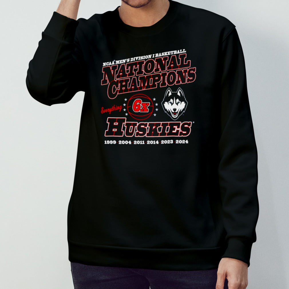 UConn Huskies Six-Time NCAA Mens’s Basketball National Champions shirts