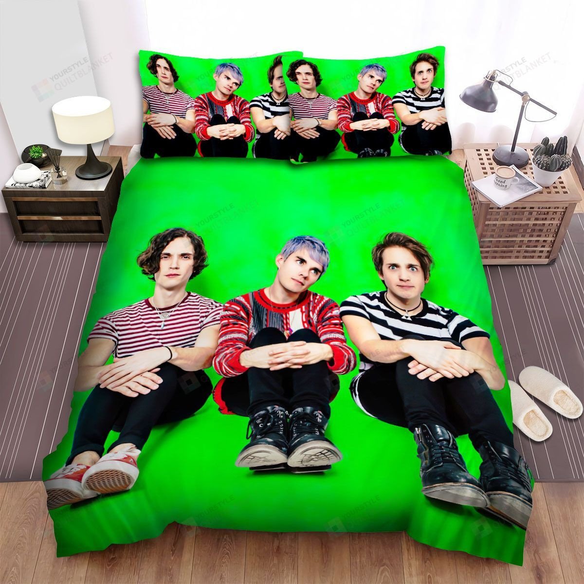 Waterparks Band Blue Background Bed Sheets Spread Comforter Duvet Cover Bedding Setss