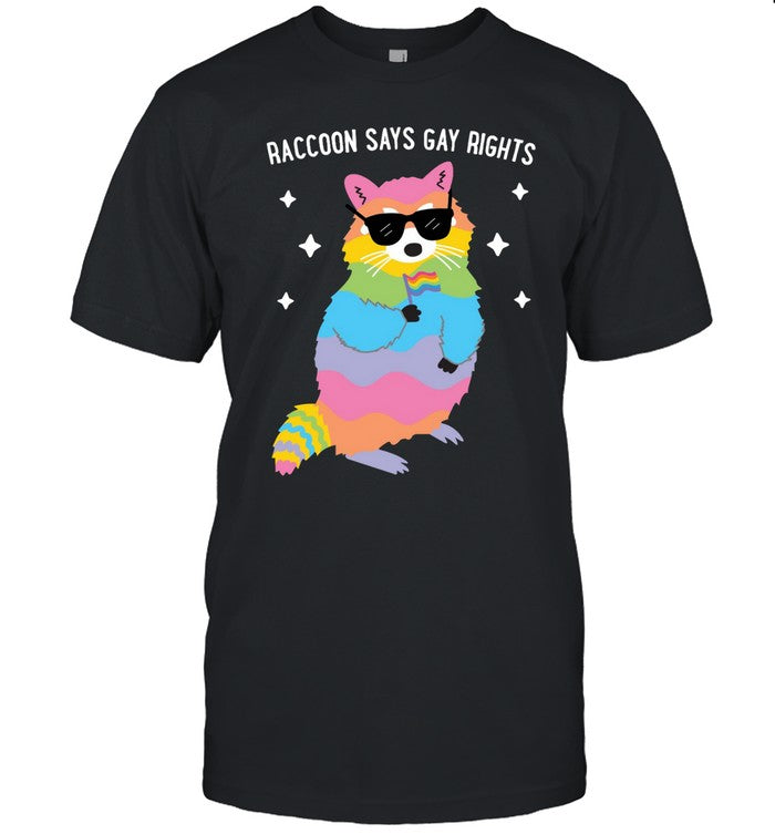Juicybodygoddess Raccoon Says Gay Rights Shirt