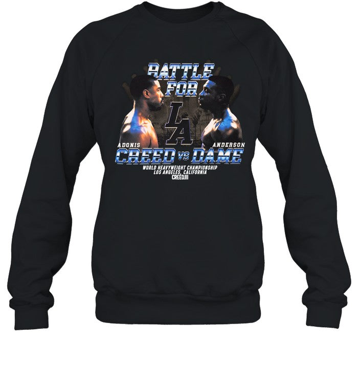 Rattle For La Adonis Creed Vs Anderson Dame Hoodie