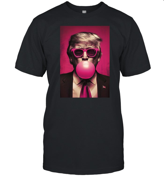 Tiffany Gomas Wearing Trump Bubble Gum Shirt