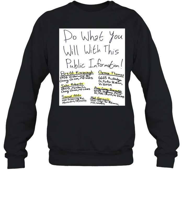 Do What You Will With This Public Information Brett Kavanaugh Hoodie