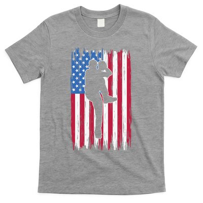 Baseball American Flag Sport T-Shirt