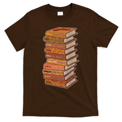 Celebrate Black African American History Figures Books T-Shirt