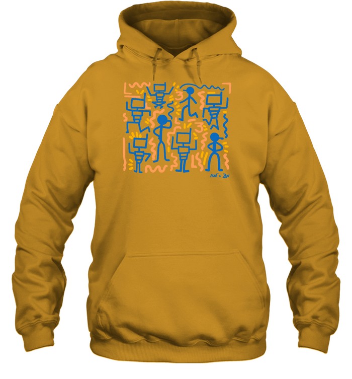 Funny Paynt By Zayn Block Print Hoodie