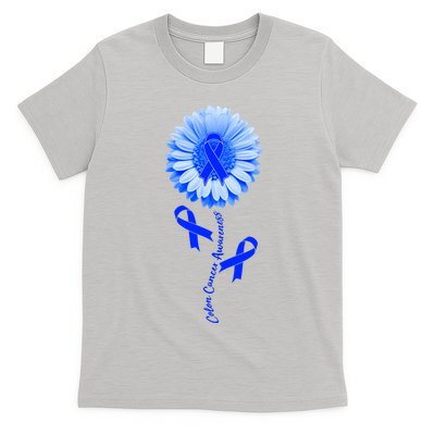 Colon Cancer Awareness Ribbon Flower T-Shirt