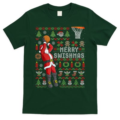 Cool Santa Basketball Merry Swishmas T-Shirt