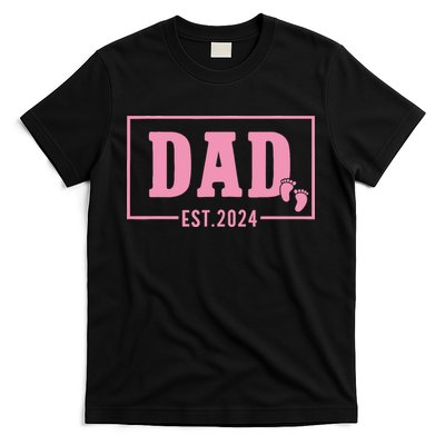 Dad Established Est 2024 Girl Newborn Daddy Father T-Shirt