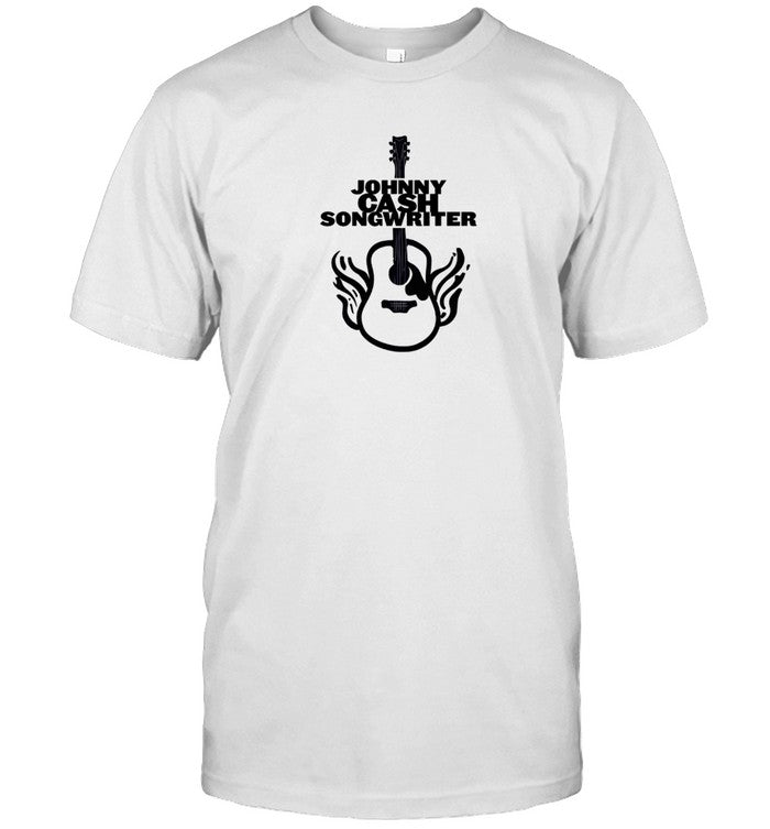 Johnny Cash Flaming Guitar New Shirt
