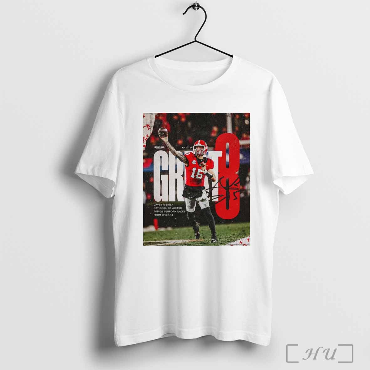 Poster Georgia Bulldogs Carson Beck Davey O’brien National Gb Award Top 03 Performances From Week 14 Signature T-shirt
