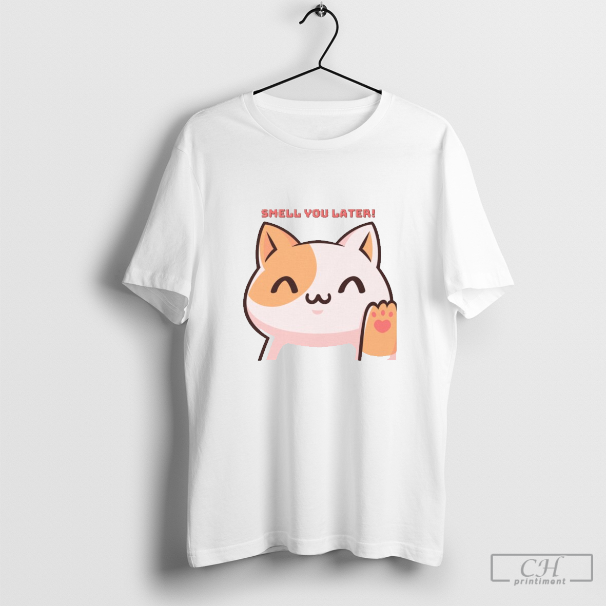 SMELL YOU LATER CUTE WAVING CAT!
