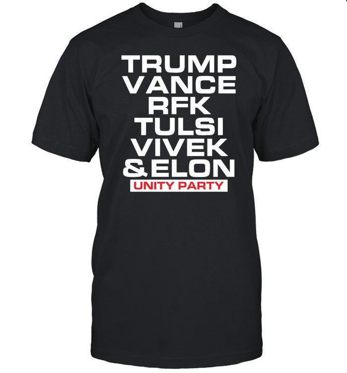 Eric Weinstein Trump Vance Rfk Tulsi Vivek & Elon Unity Party Shirt